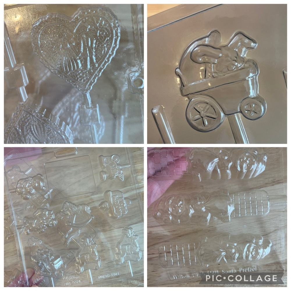 Lot of 7 Plastic Chocolate Mold Set